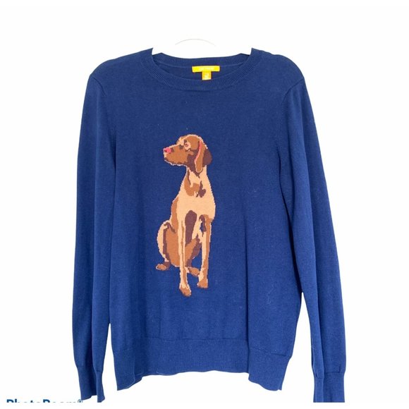 Vizsla Dog Sweater Navy 